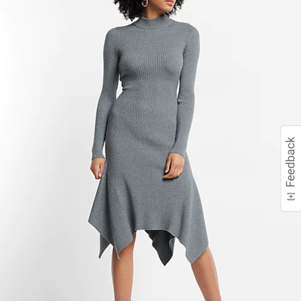 Bkack mock neck sweater dress